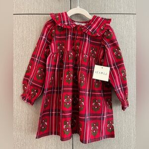 Red Plaid Kids Formal Dress